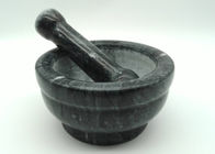 黒い石造り乳鉢および乳棒の、大理石乳鉢および乳棒の一定の丸型