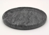 ホテルの自然な円形の大理石のサービングの皿の黒の磨かれた環境に優しい