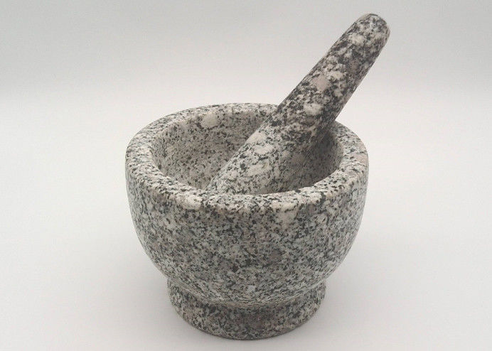 自然な石造り乳鉢および乳棒、ハーブの固体花こう岩乳鉢および乳棒