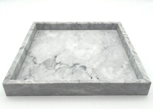 静脈の耐久の耐湿性の装飾的な正方形のサービングの皿の白
